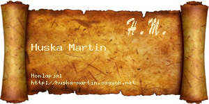 Huska Martin névjegykártya